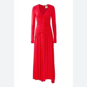 Farm Rio Ruched V-Neck Dress